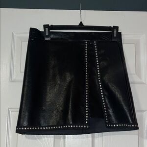 SHEIN Black Studded Mini Skirt